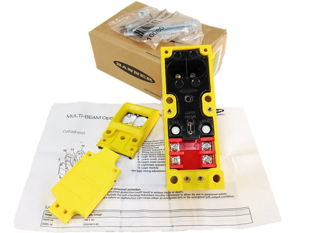 Banner 3GA5-14 Multi-Beam Optical Edgeguide System 20M Range 105-130VAC NIB