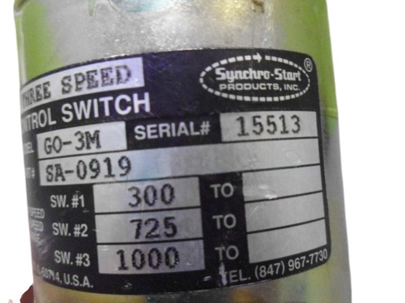 SYNCHRO-START 15513 CONTROL SWITCH UNMP