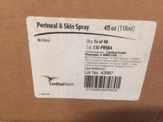 (Case of 24) Cardinal Health CSC-PRSK4 CLEANSER PERINEAL & SKIN SPRAY 4 fl oz ea