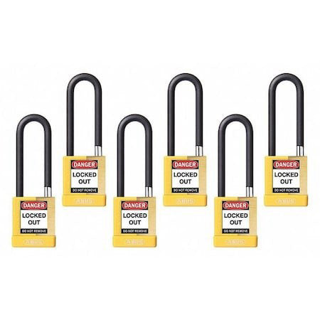 Abus 20118 Keyed Padlock, Open, Rectangular Steel Body, Hardened Steel Shackle,