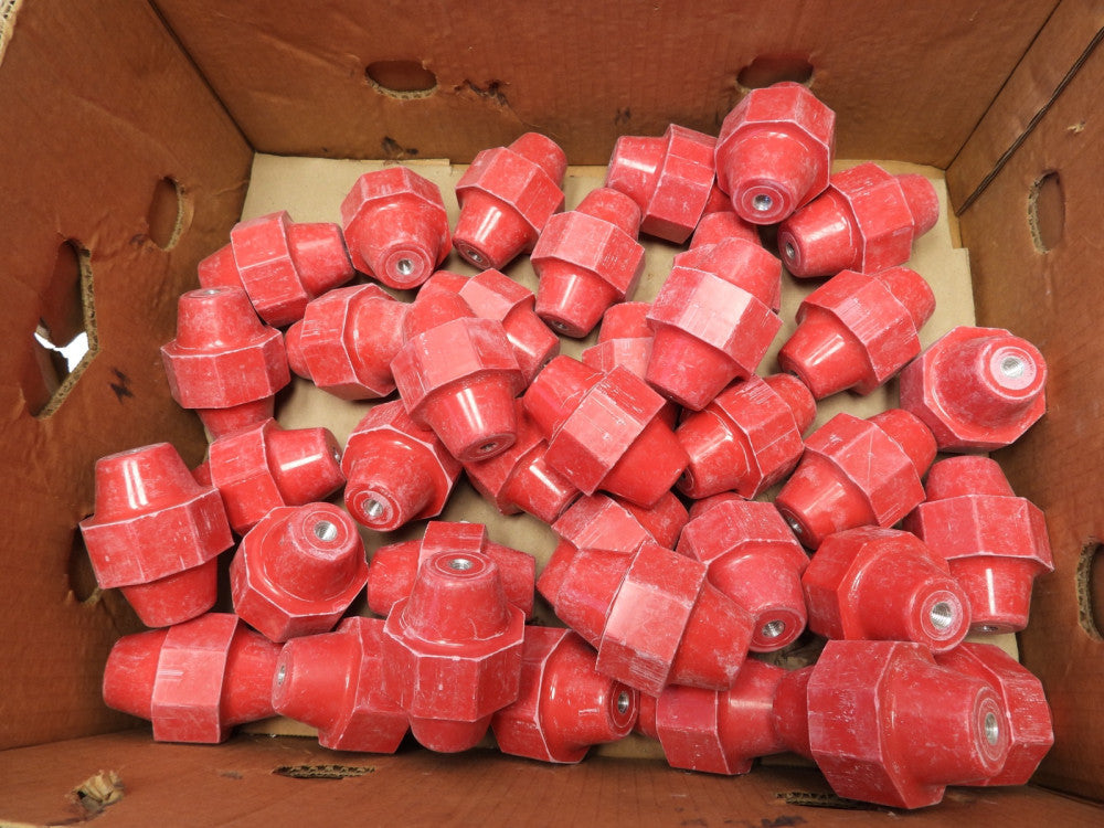 (Lot of 37) Standoff Isolator 3/8-16 Threads 3-1/2" Tall, 2-1/2" Wide
