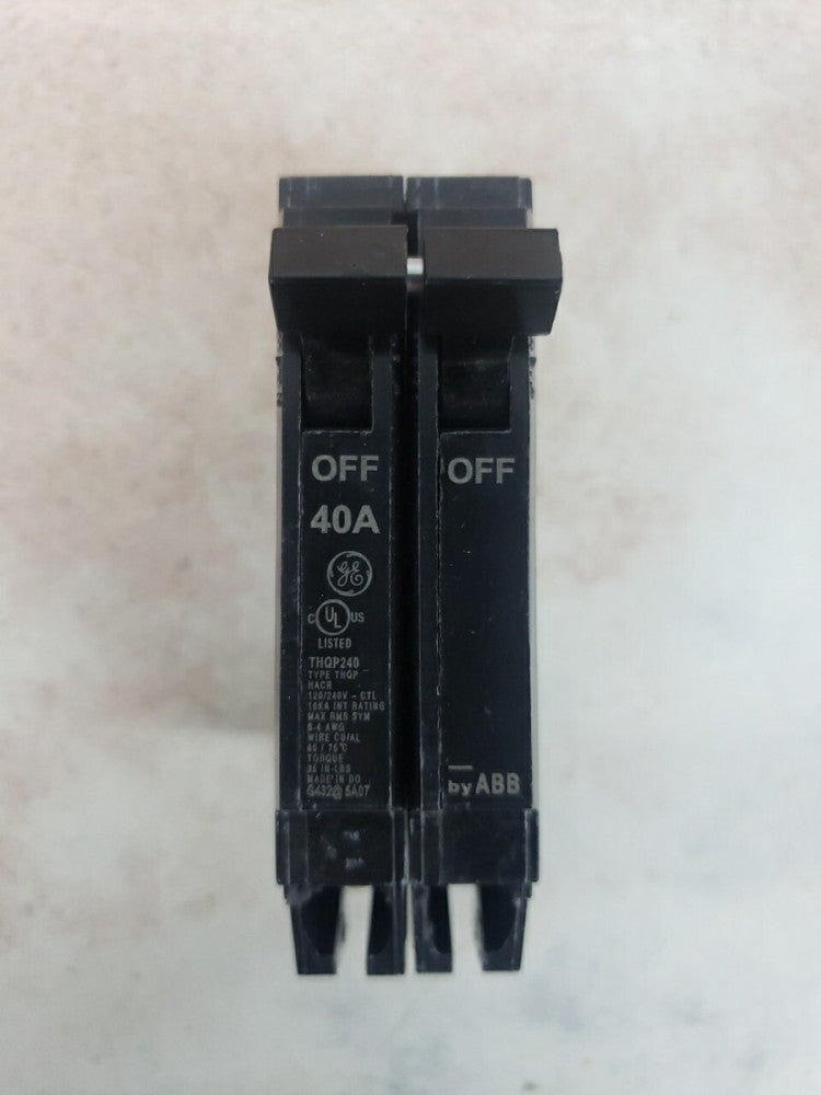 1) NEW GE THQP240 40A 2P Thin Series Circuit Breaker