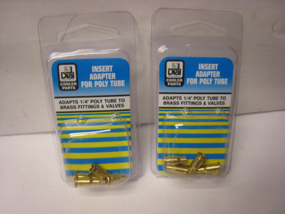2 packs Dial Adapter 1/4 " Box/4 Tube connects 1/4" poly tubing to Comp. fitting