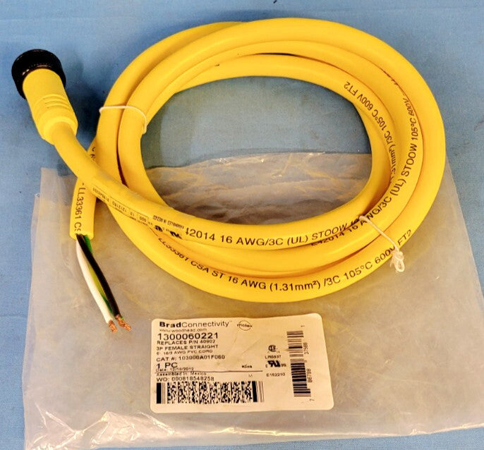 MOLEX PVC MINI-CHANGE SINGLE ENDED CORDSET P/N: 1300060221