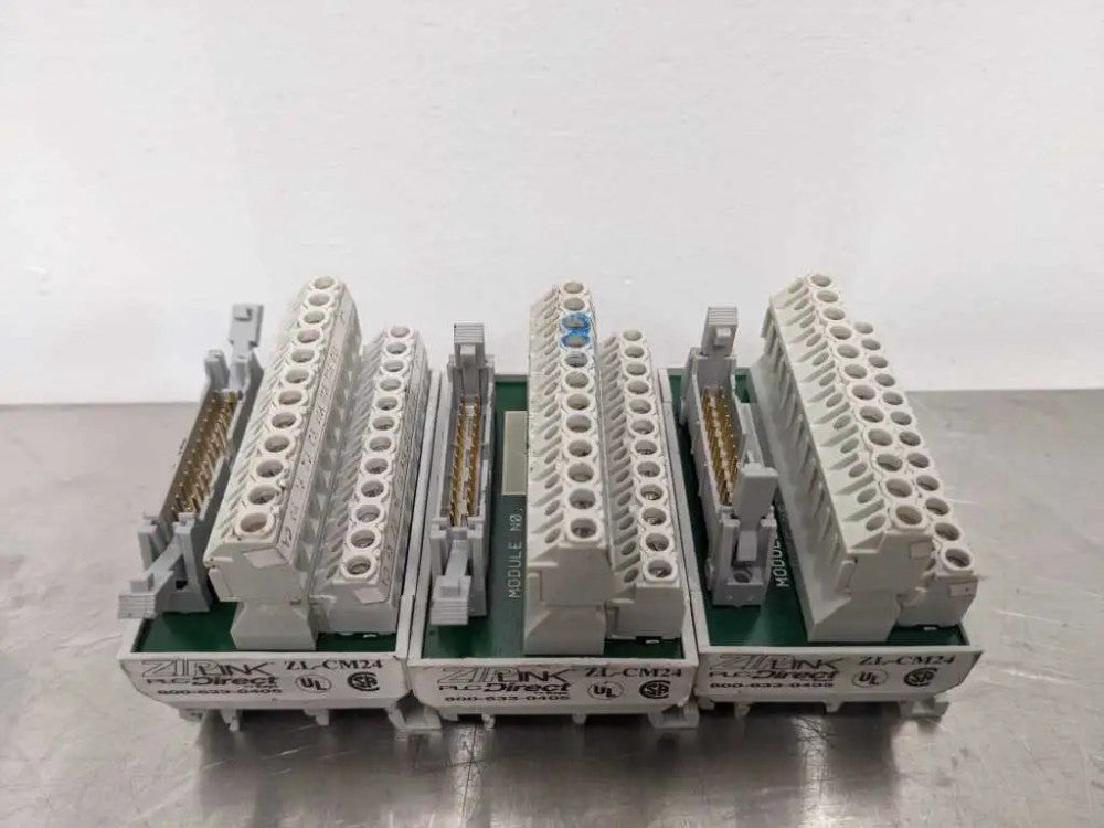 3 Pack PLC Direct ZL-CM24 24 Pole Connector Panel