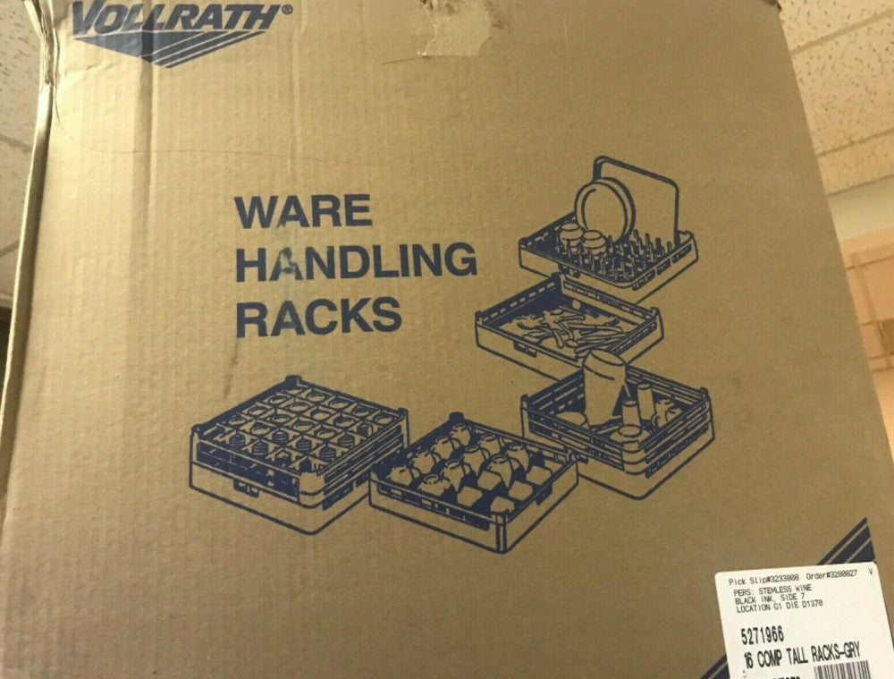 VOLLRATH 16 COMPARTMENT TALL RACKS-GRY VOLLRATH 5271966 Sold/Packed as 3 EACH
