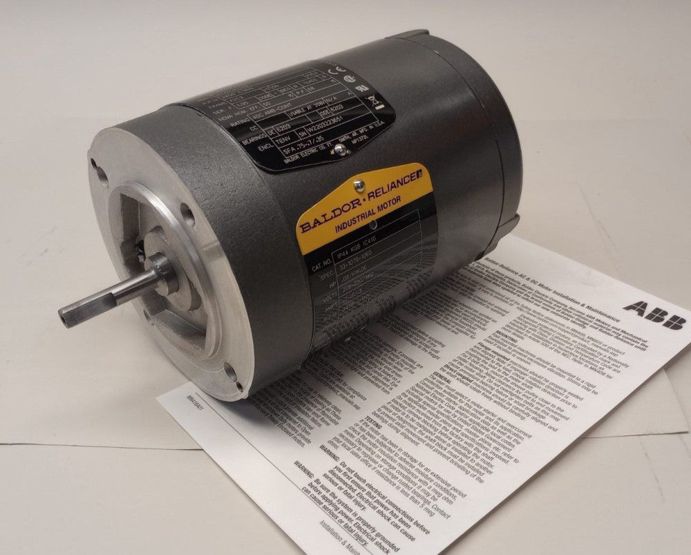 Baldor 33-1076-1060 Electric Motor 3ph 0.08hp 2850/3450rpm 42CZ IP44-KG8-IC410