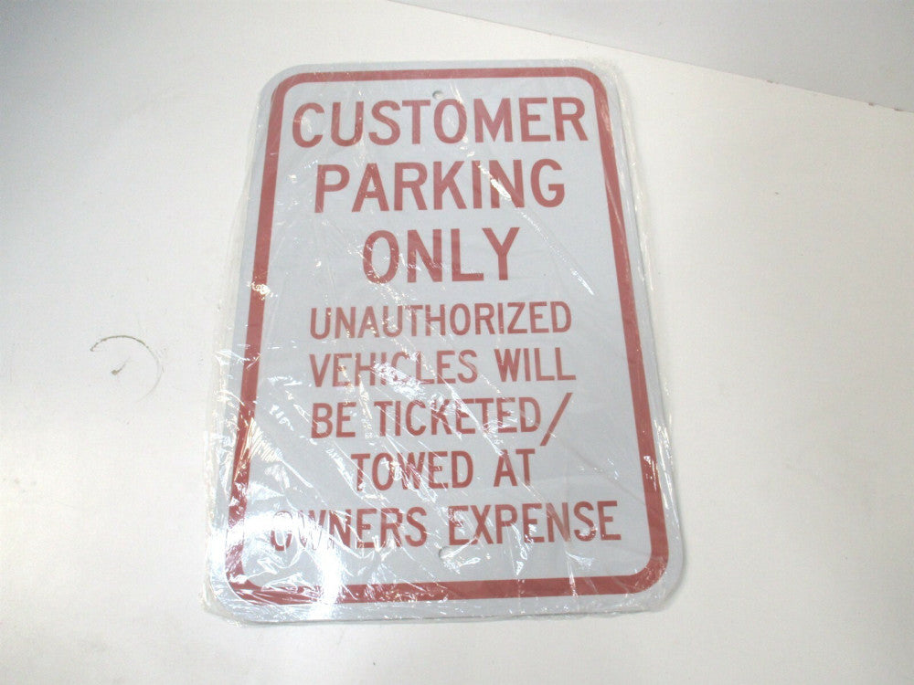 Lyle (T1-1178-EG_12x18) 12" x 18" Customer Parking Only Aluminum Sign 