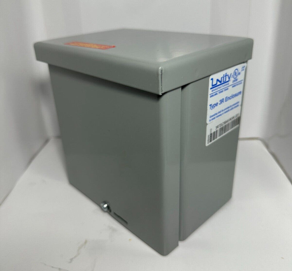 Unity 3R Enclosure Outdoor Screw Cover Gray 6" x 6" x 4" Steel