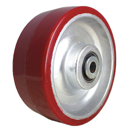 Zoro Select P-Ura-100X030/075K Caster Wheel,3000 Lb. Load,Silver Wheel