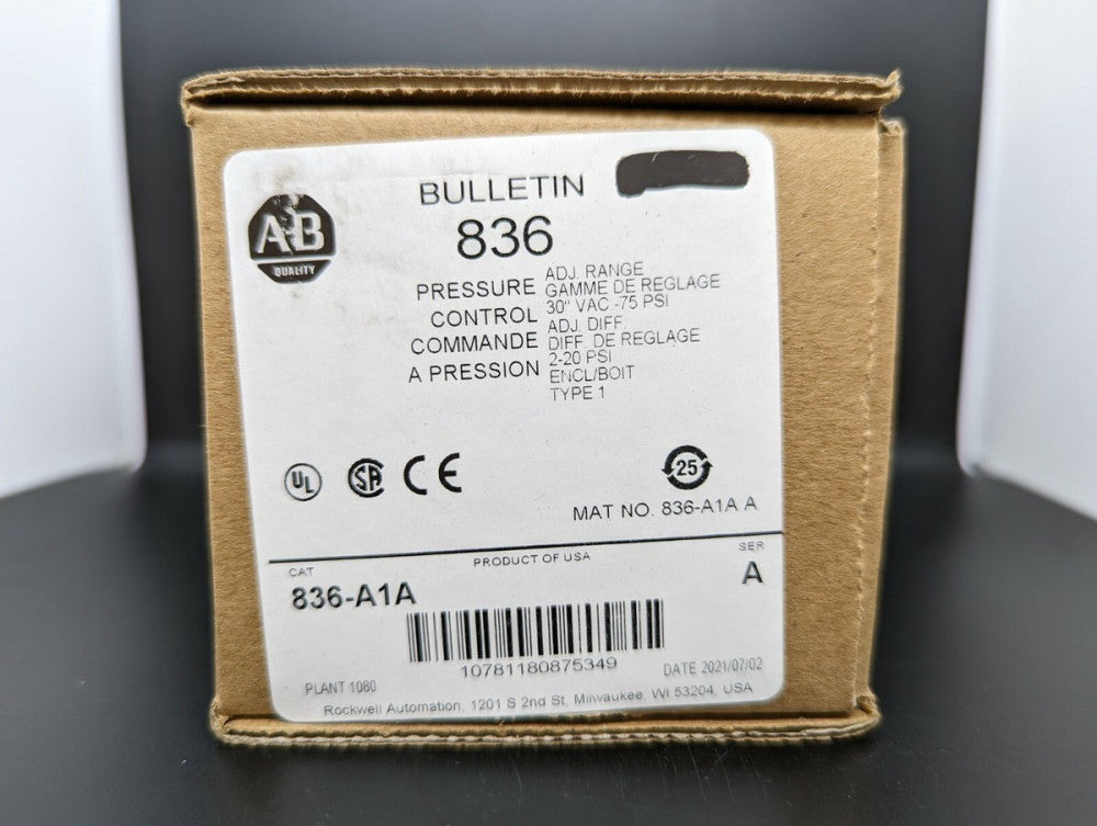 Allen Bradley 836-A1A Pressure Control Type 1 Enclosure NEW IN BOX