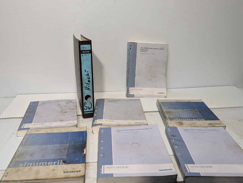 Set of Siemens Sinumerik 840D Operating & Programming Manuals, 8 Manuals
