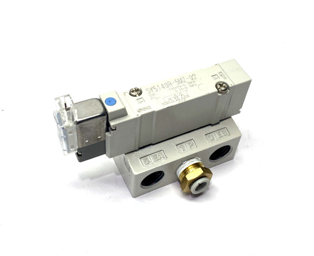 SMC SY5140R-5MZ-02 Solenoid Valve & Base 1/4" NPT