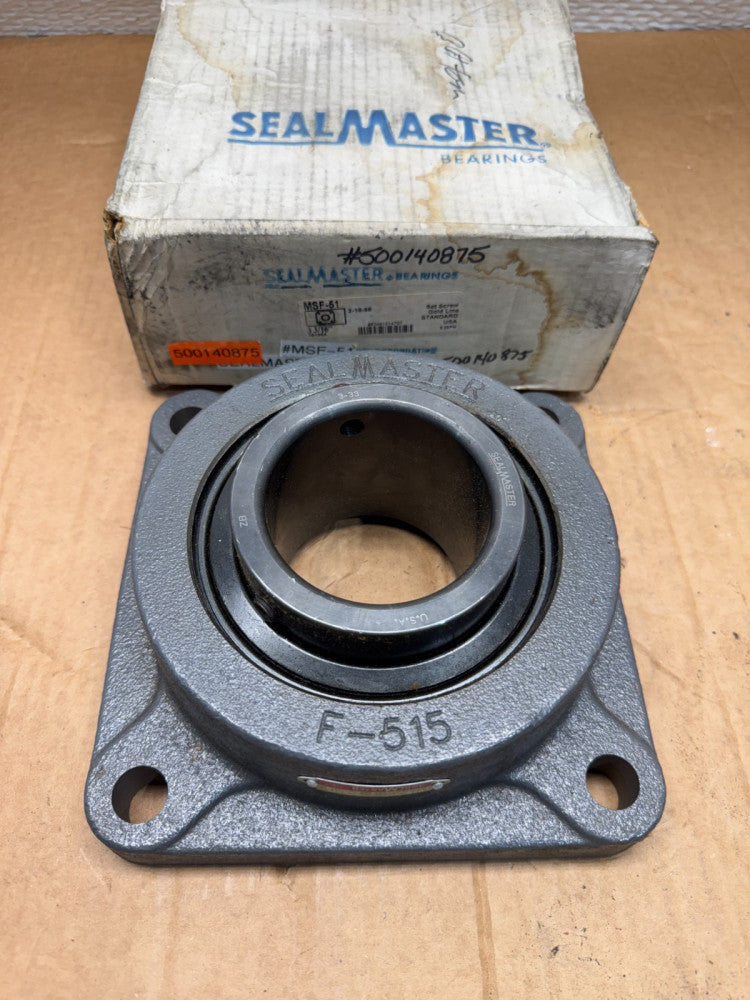 NEW IN BOX SEALMASTER 4-BOLT FLANGE BEARING 3-3/16" BORE MSF-51