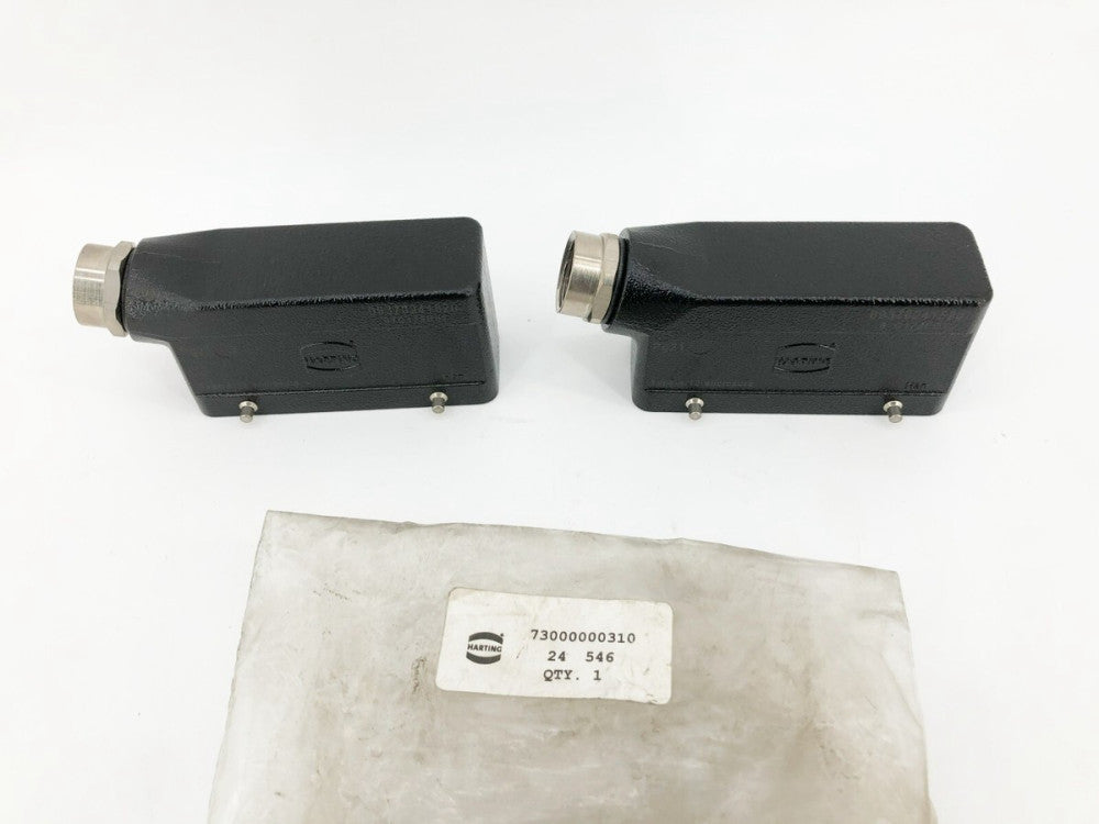 Lot of 2 New Harting 73000000310 Connectors HAN ACC. PG11 - 1/2" NPT ADAPTER