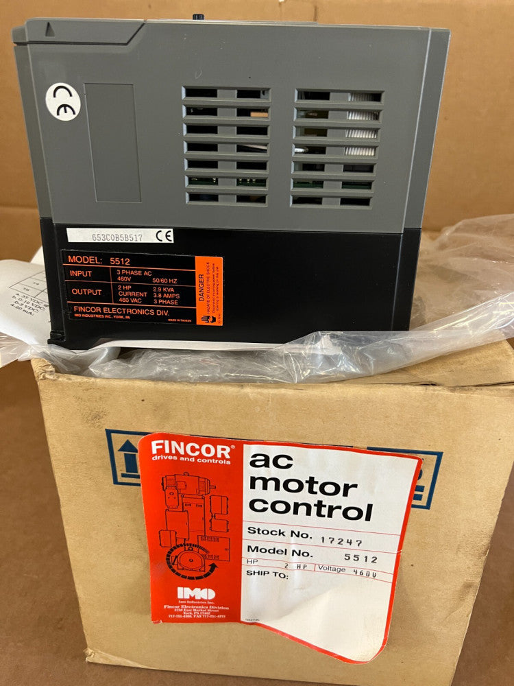 FINCOR 5512 AC MOTOR CONTROL DRIVE, 2HP, 3 Phase AC, 460V MAKE OFFER!