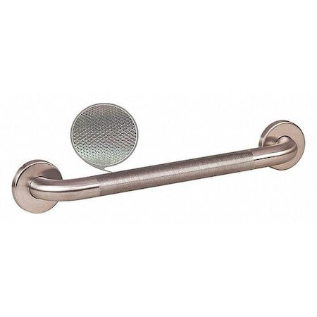 Wingits Wgb5sskn18 Knurled Premium Grab Bar, 18" L, Stainless Steel, Satin