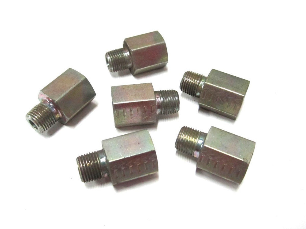 Eaton (2040-2-2S) 1/8 Male NPTF x 1/8 Female NPTF Steel Straight Adapter - 6 QTY