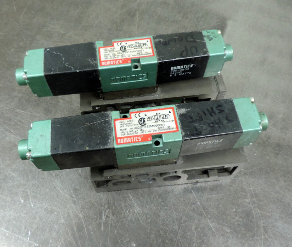 Numatics 082SS515M000061 Double Solenoid Valve  150 PSI Lot of Two (2)