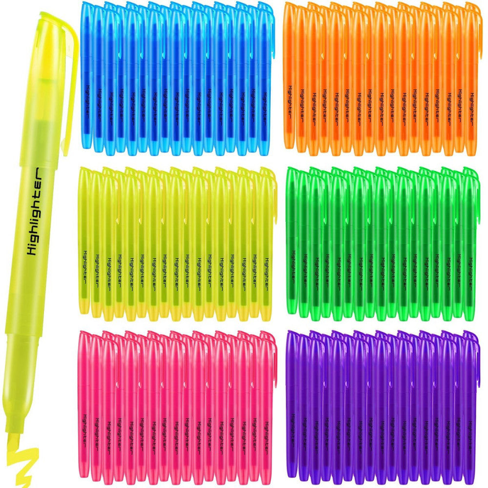 Highlighters Assorted Colors Bulk 150 Pcs Pastel Highlighters Bulk with 6 Col...
