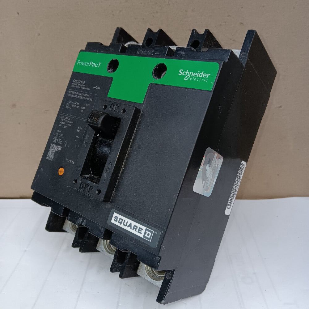SQUARE D 110 AMP CIRCUIT BREAKER 3 POLE 240 VAC QBL32110