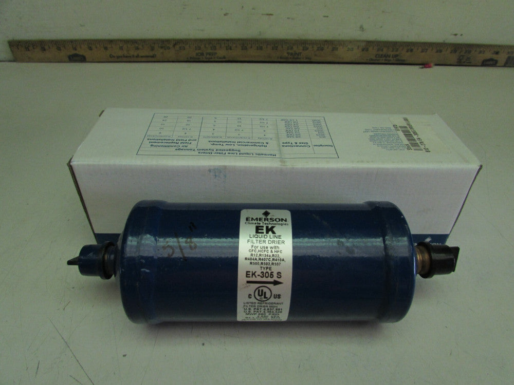 LOT OF 3-QTY EMERSON EK305S 5/8"ODF SOLDER LIQUID LINE FILTER-DRIER NIB M/O