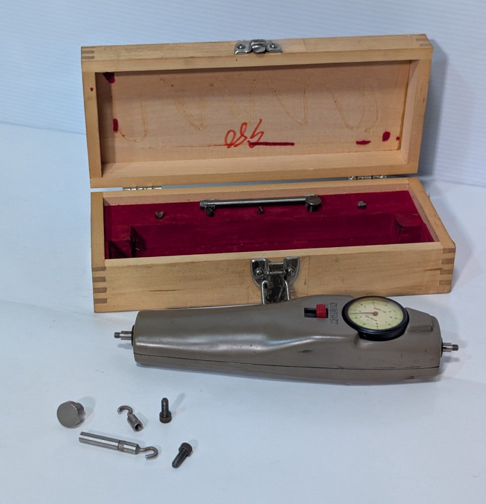 Chatillon DPP-10 Mechanical Force Pull-Push Tension Gauge 10x.10 Lbs in Wood Box