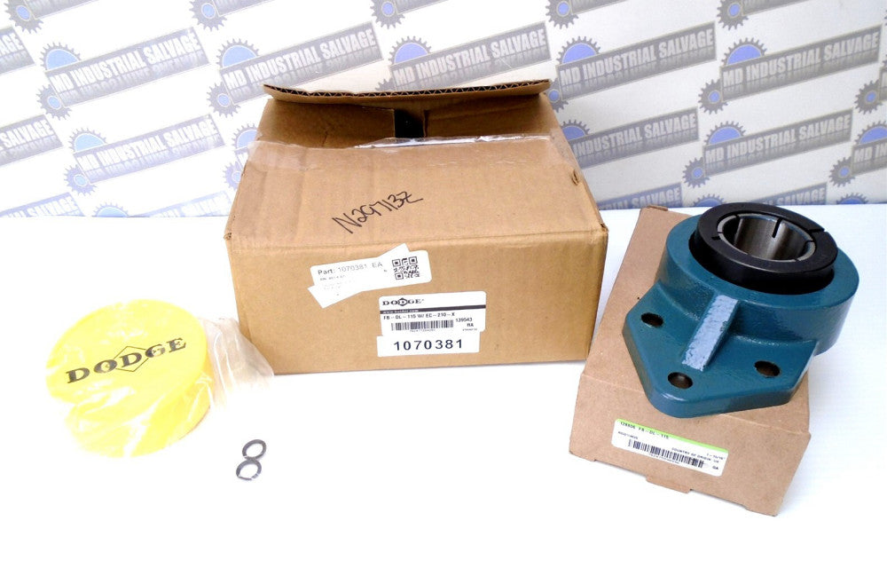 DODGE - FB-DL-115 w/ EC-210-X - 1-15/16 - FLANGE BEARING & COVER 128806 / 128215