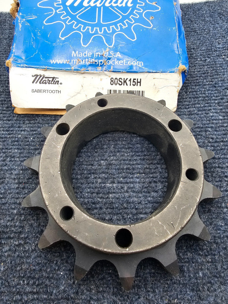 Martin 80SK15H Saber Tooth Bushing Bore Roller Chain Sprocket 15T