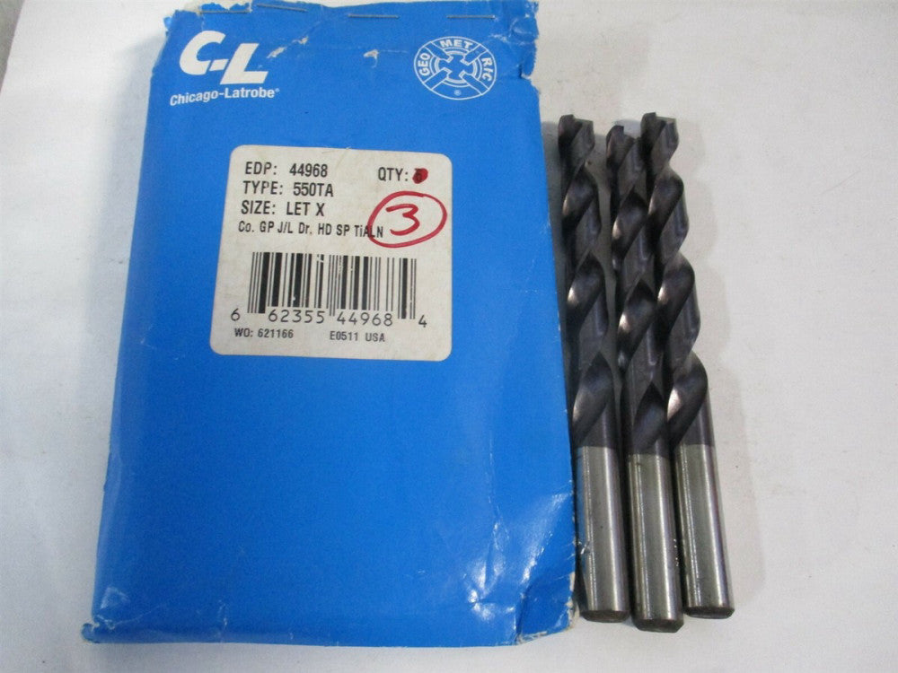 Chicago-Latrobe (44968) 1-3/8 x 1-9/16 x 3-3/4" x 5-1/8" Jobber Length Drill Bit