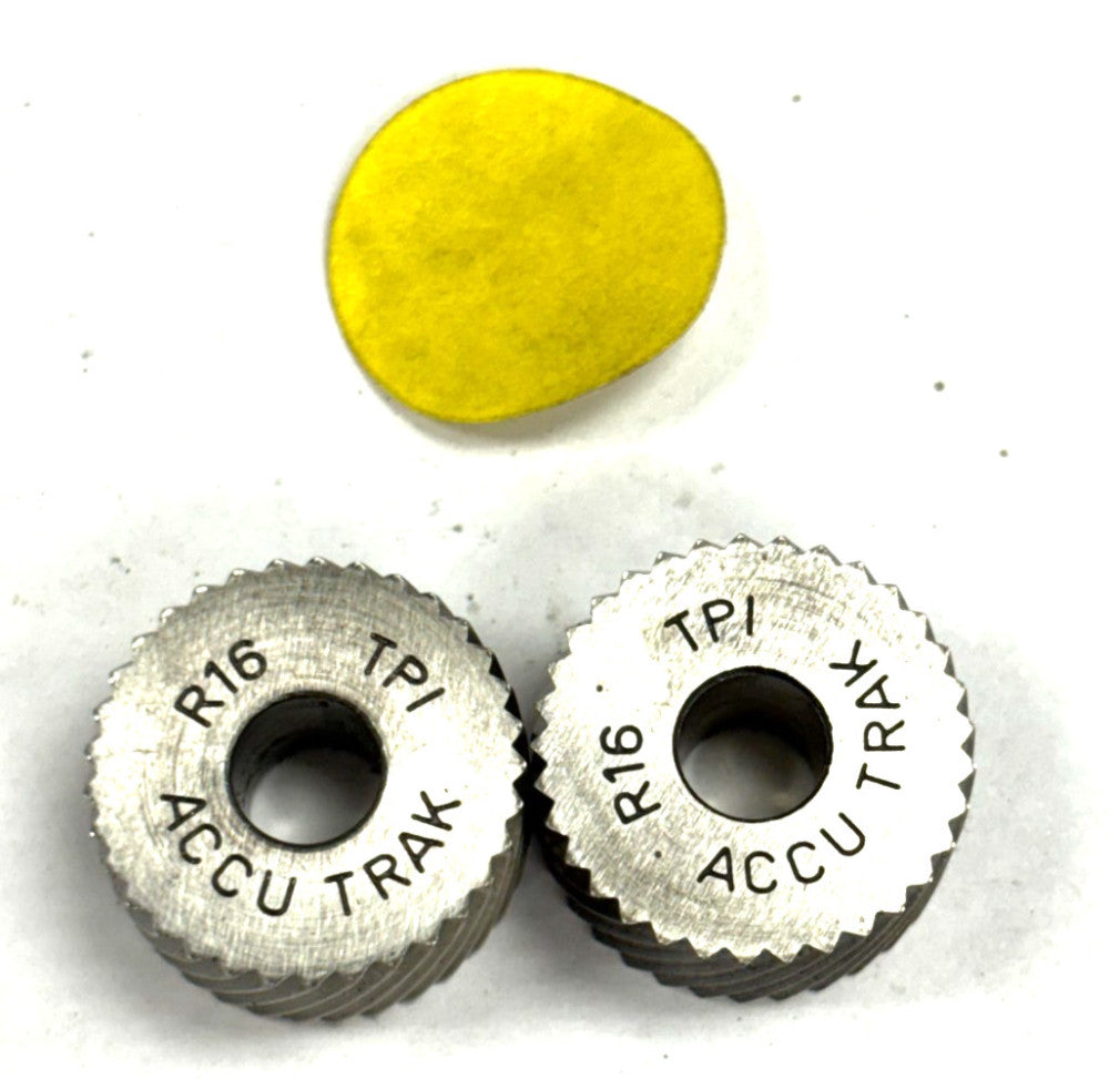 ACCU TRAK TOOL KPR R16 KNURLING WHEEL 3/4 X 3/8" X 1/4" LOT OF 2