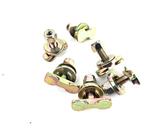 6pcs L-Track Double Lug Threaded Stud Nut Fitting Tie Down