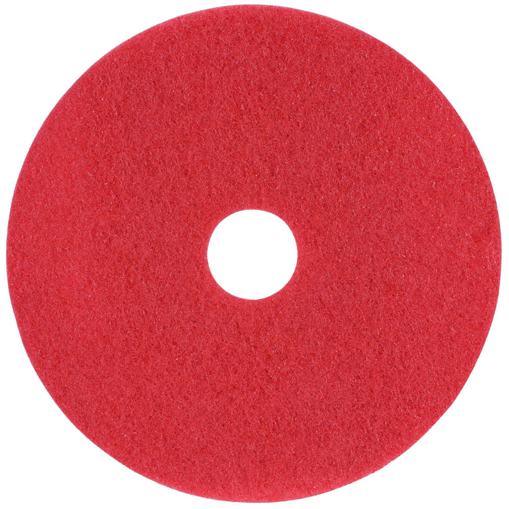 Case of 5 Sanico MVP Lead Off 18" Red Buffing Floor Pad