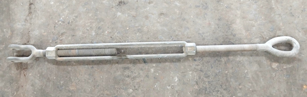 TURNBUCKLE JAW TO EYE ROD LENG 10" DIA 3/4" JAW OD 2-1/2 ID 1-1/4 OAL 40"