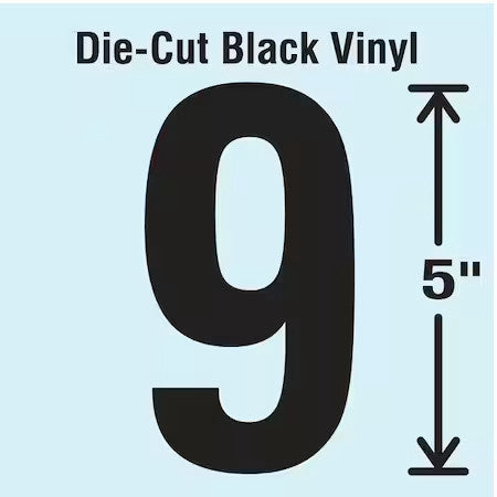 Stranco Dbv-5-9-10 Die Cut Number Label, 9, 10 Cards,Pk10