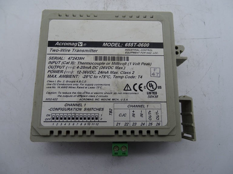 ACROMAG 655T-0600 SIGNAL TRANSMITTER