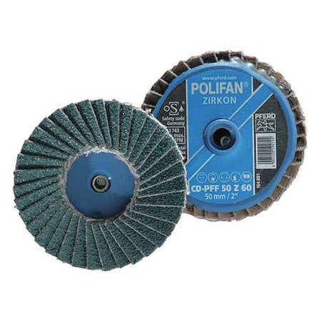 Pferd 42814 2" Polifan Mini Flap Disc - Flat - Zirconia - 40 Grit