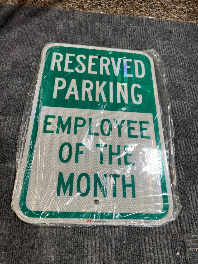 (QTY 2) SmartSign K-5499-HI-12x18 "Reserved Parking Lot Employee of the Month"