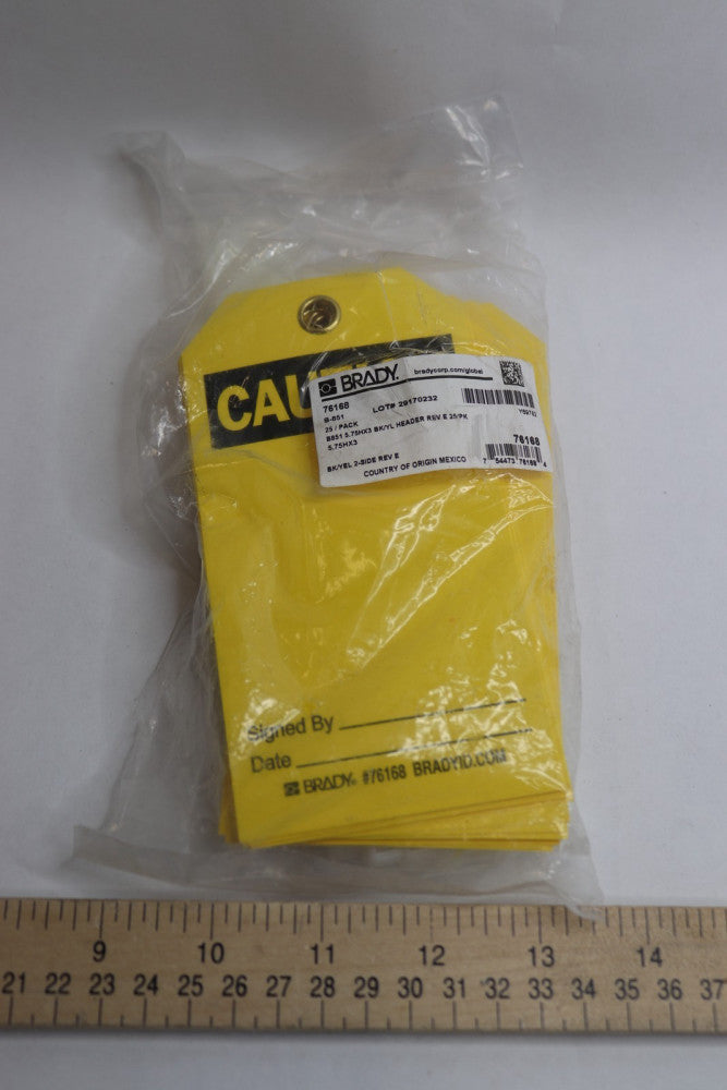 (25-Pk) Brady Accident Prevention Tags: Caution Do Not Remove This Tag 76168
