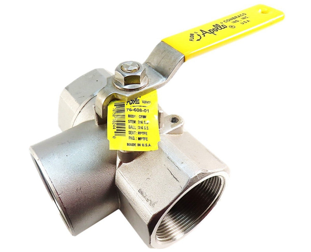 Apollo 76-608-01  2"  3-Way Ball Valve  316 Stainless Steel NEW NO BOX
