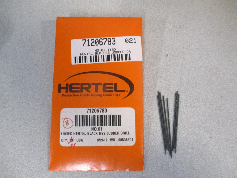(71206783) #61 11/16" x 1-5/8" OAL 118° High Speed Steel Jobber Drill - Qty 8 
