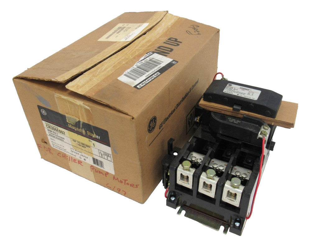 NEW GENERAL ELECTRIC CR306E002 STARTER 3-POLE SIZE 3 50HP