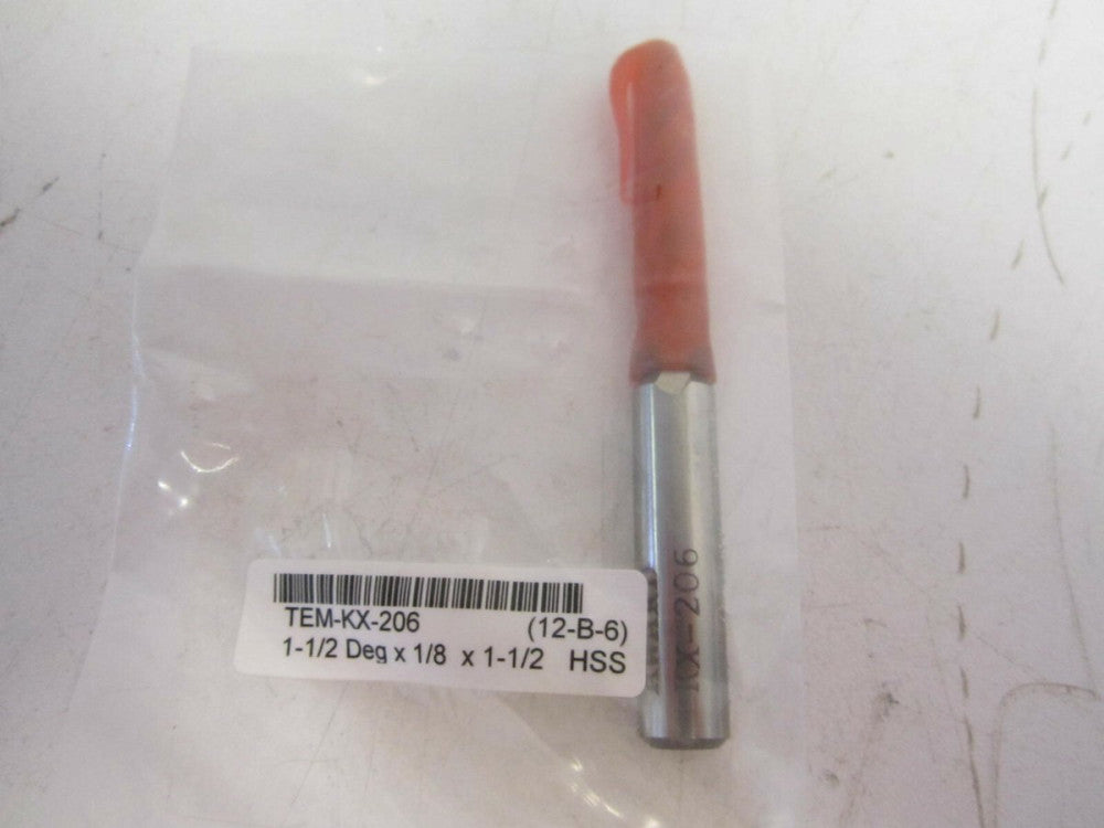Award (TEM-KX-206) 1.5° 1/8" Small End CC Tapered Square End Mill HSS 3F 