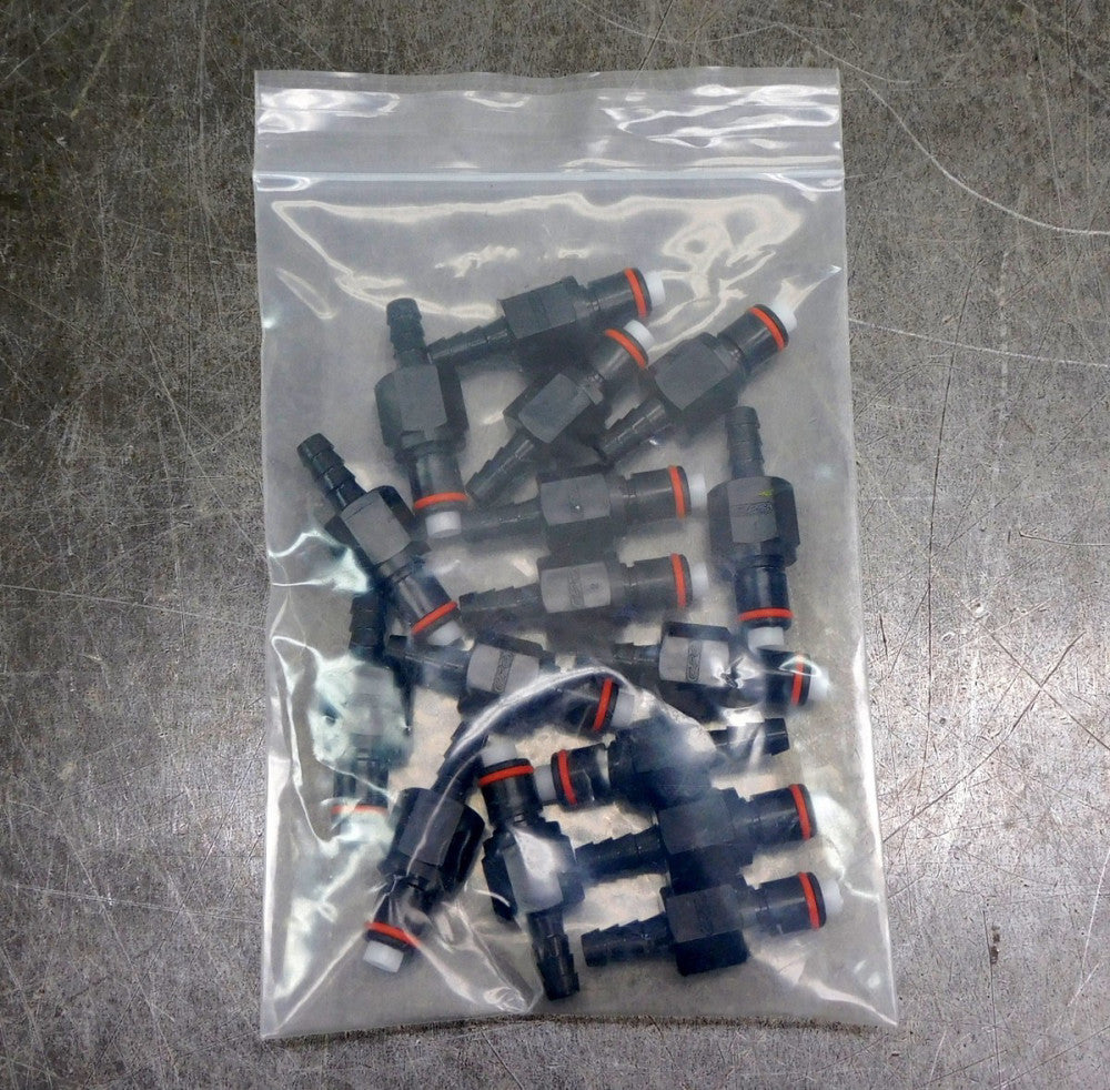 CPC Valved In-Line Hose Barb Coupling 1/4" Lot of Sixteen (16)