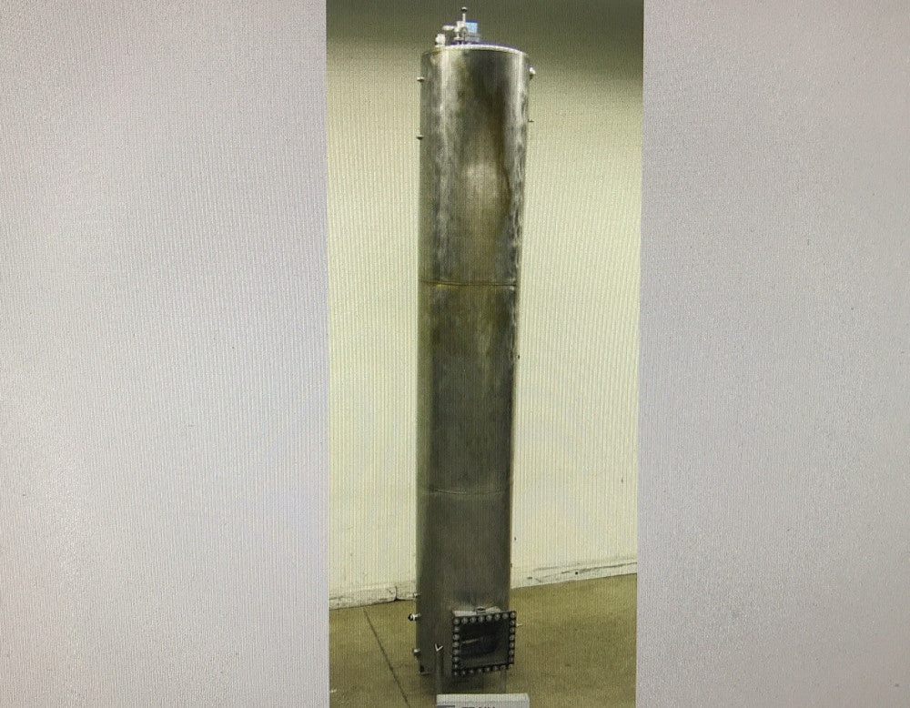282 Gal. Vertical Stainless Steel Carbonation Infuser Column/Tank 24dia X 144H