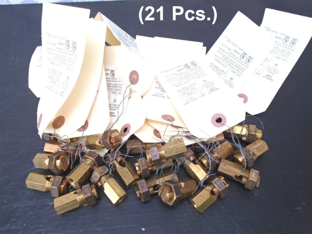 (21 Pcs.) PANDUIT - SPF1-4-C - BRONZE/COPPER SERVICE POST CONNECTOR 4-8 AWG 5/16