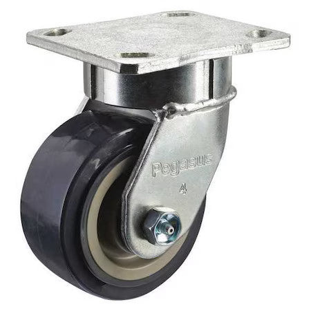 Zoro Select P25s-Up040r-14 Kingpinless Swivel Caster,600 Lb,Gray