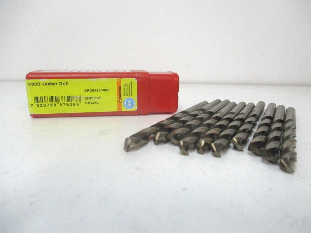 Dormer (0375266) 5.6mm x 93mm OAL 135° Cobalt RH Jobber Drill Bit - Lot of 10
