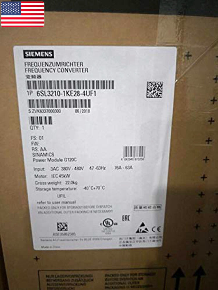 One Brand New Siemens 6SL3210-1KE28-4UF1 6SL3 210-1KE28-4UF1 Inverter Drive - US