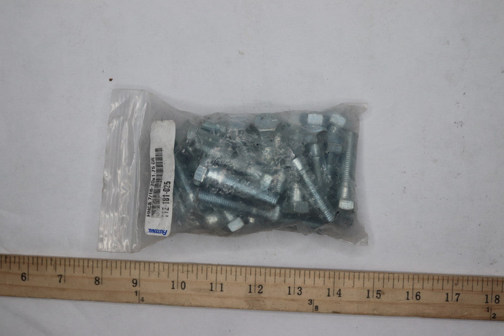 (25-Pk) Fastenal Hex Head Cap Screw Grade 5 Zinc 7/16"-20 112-181-025